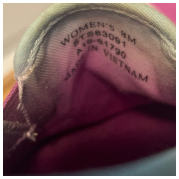 Women’s Sperry Topsider Canvas Seaside Dip Dye Purple Blue Size 8M - Picture 4 of 5